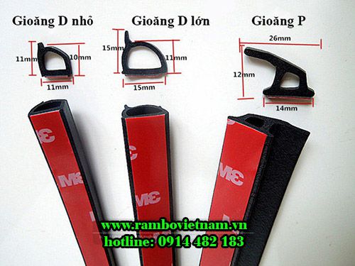 Combo Gioăng ô tô, ron cao su chống ồn đầy đủ cho xe hơi dòng SUV và Sedan (Gioăng D, P, Z, B lõi thép) Loại cách âm 3M chống ồn xe hơi xịn