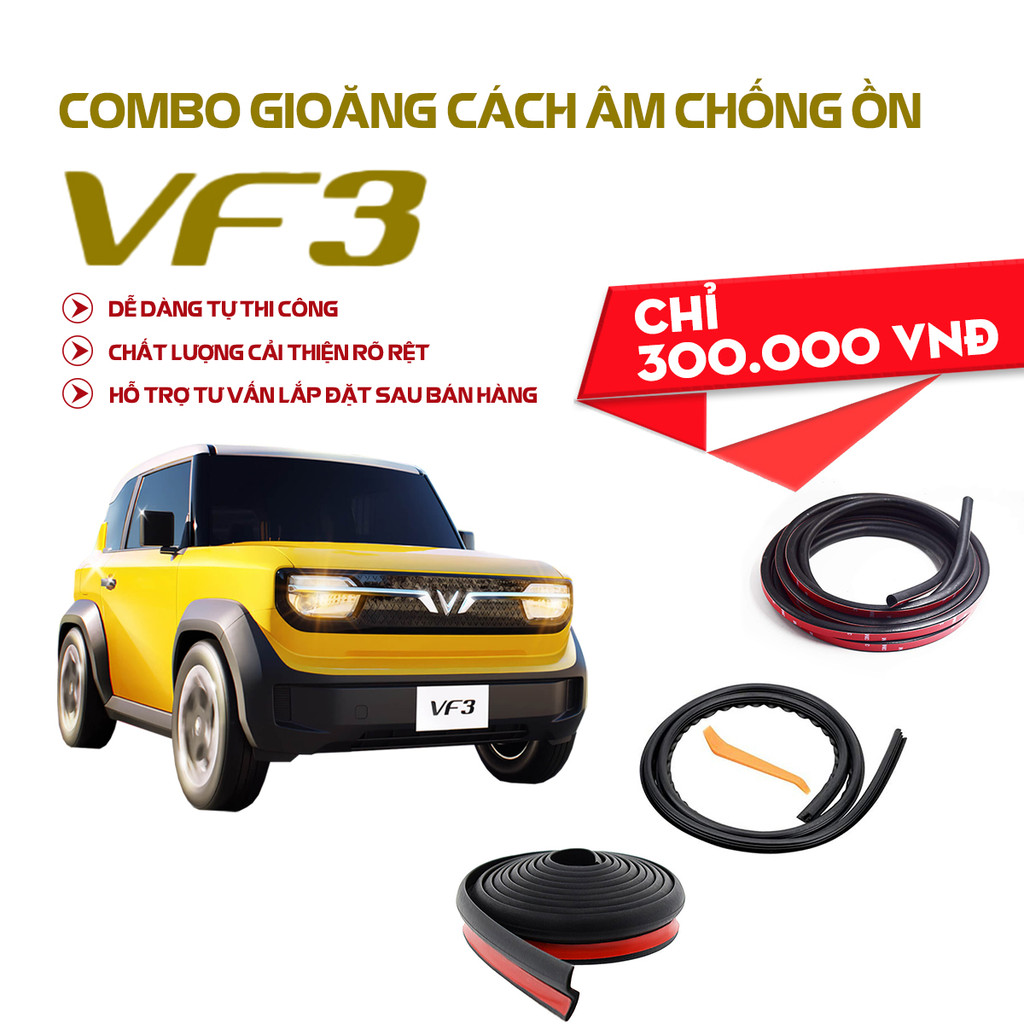 Combo Gioăng Dán Cách âm cho Xe VF3 chống ồn, ngăn bụi và thoát nhiệt điều hòa hiệu quả dễ làm