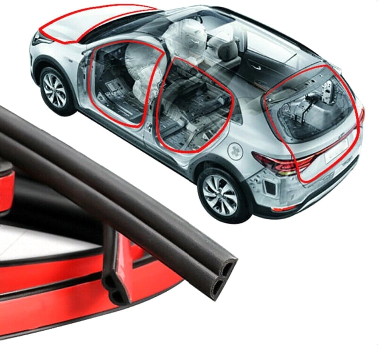 Gioăng ô tô cao su B, chống ồn cánh cửa, cách âm, chống bụi bẩn