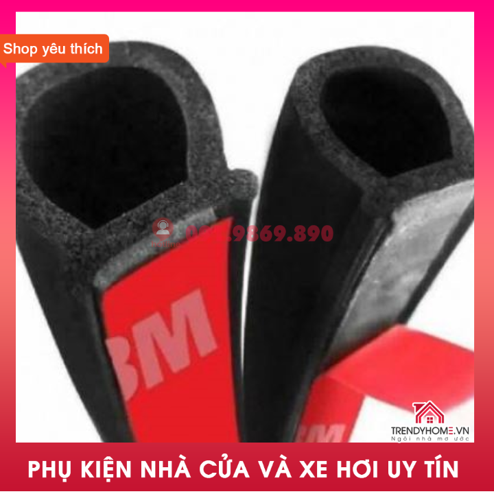 Gioăng ô tô chữ D, gioăng dán cửa ô tô gioăng giảm trấn, gioăng chống ồn chống thoát nhiệt điều hòa 2 kích cỡ D 10 và D 14