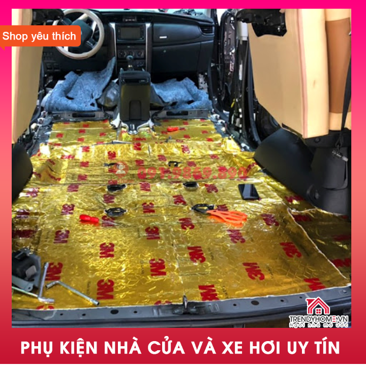 Tấm cách âm 3M™ ACOUSTIC 2 lớp màu vàng làm hốc bánh hoặc sàn xe chống ồn từ gầm và sàn ô tô cao cấp
