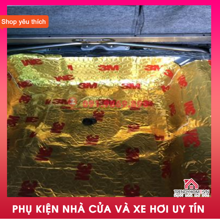 Tấm cách âm 3M™ ACOUSTIC 2 lớp màu vàng làm hốc bánh hoặc sàn xe chống ồn từ gầm và sàn ô tô cao cấp