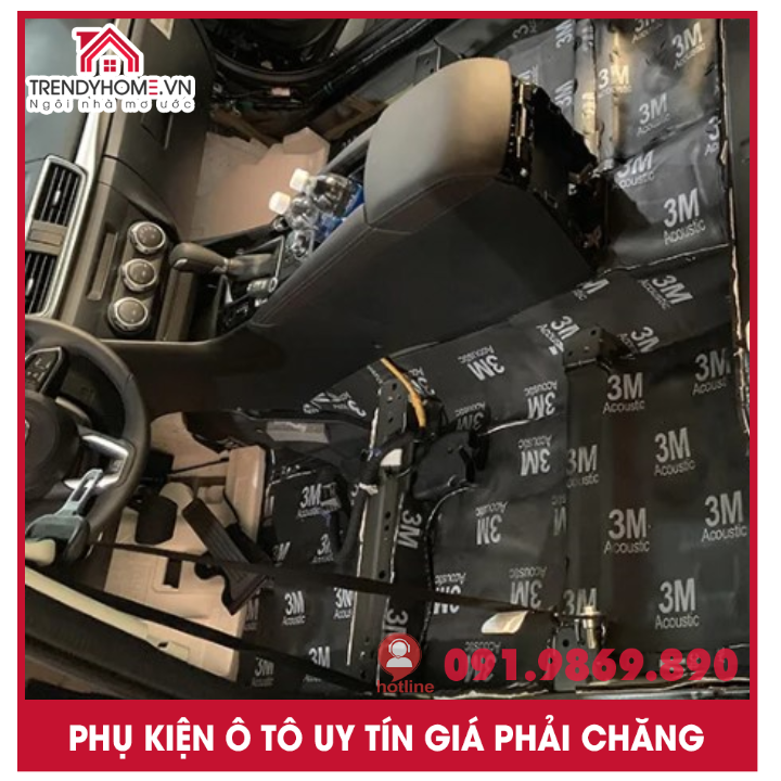 Tấm cách âm 3M™ ACOUSTIC 3 lớp màu đen siêu chống ồn hàng nhập