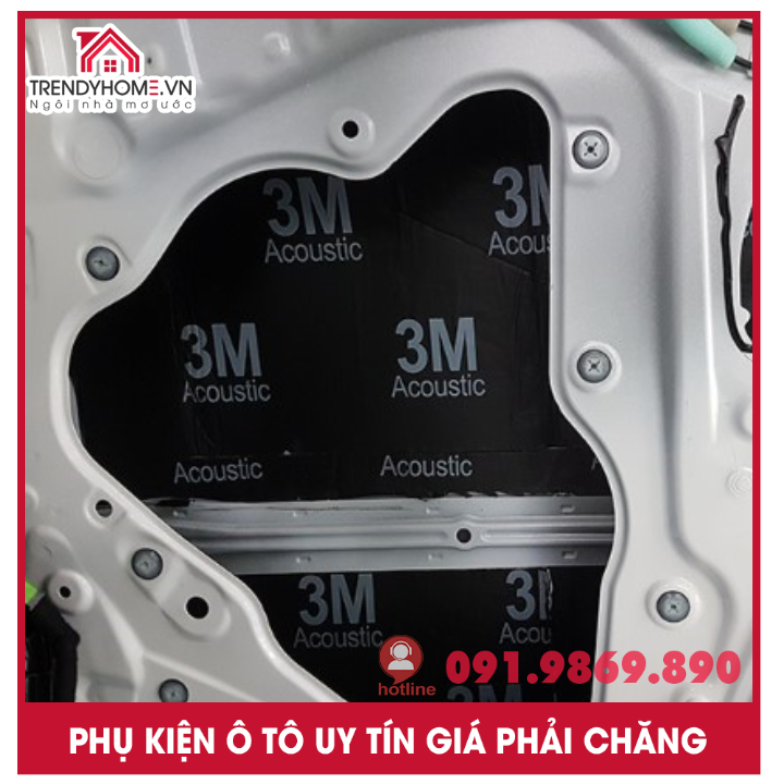 Tấm cách âm 3M™ ACOUSTIC 3 lớp màu đen siêu chống ồn hàng nhập