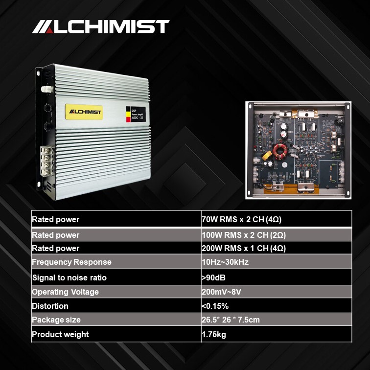 Amplifier ALCHIMIST AD2C-2200 - 2 Kênh Class AB 2200W