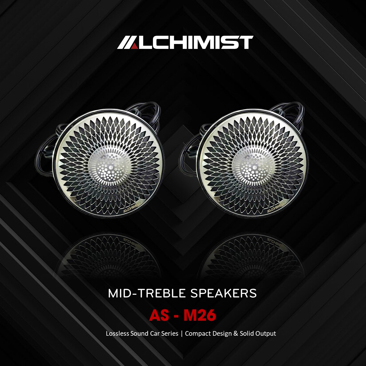 Loa Alchimist AS-M26 Bộ 2 Loa Trung tần Mid Tweeter Hifi Đặt Taplo hoặc độ 3Way đẳng cấp