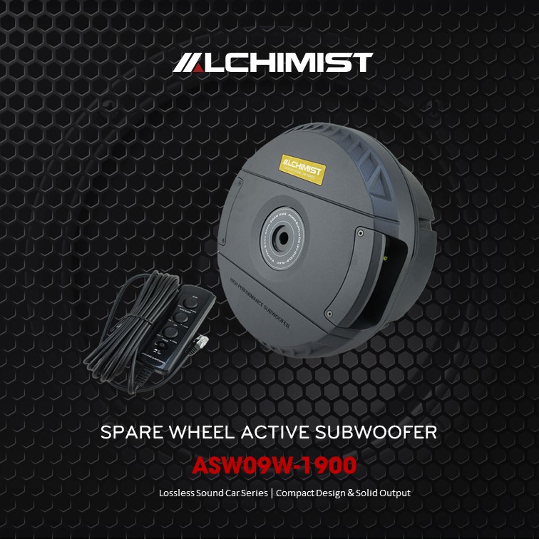Subwoofer ALCHIMIST ASW09W-1900 - Active 9 inch Spare Tire 1500W