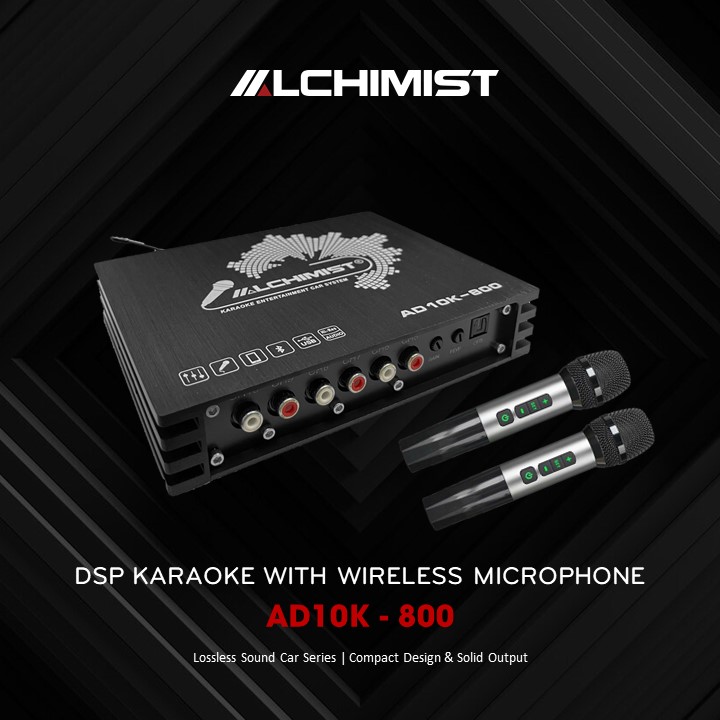 DSP Kèm Mic Hát Karaoke Trên Xe Ô Tô, Cắm Giắc nguyên bản Không Cần Đấu Nối Trên Màn Hình chính cho Loa ô tô