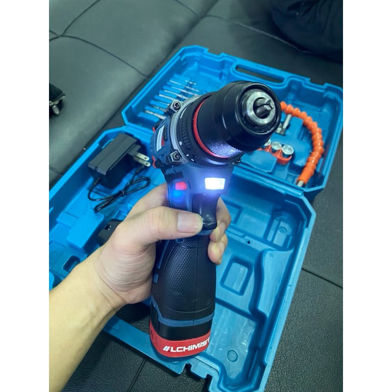 bộ máy khoan pin động cơ không chổi than 18v cao cấp 2 pin công suất cao kèm hộp đựng và đầy đủ phụ kiện và sạc