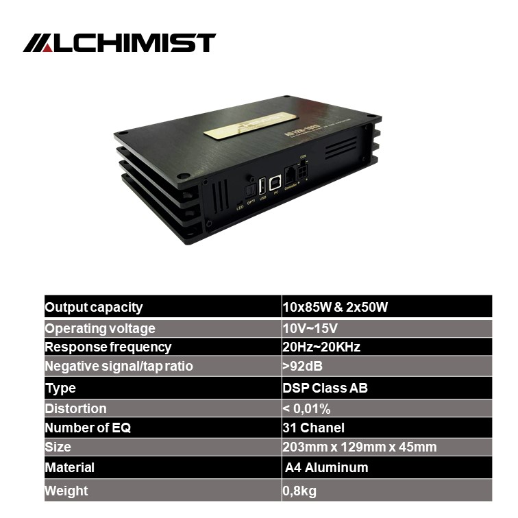 DSP ALCHIMIST AD12H-1020 - 12 Kênh Class AB Bluetooth 5.0