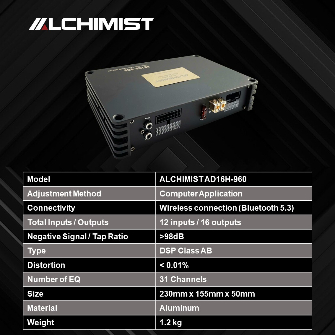 DSP ALCHIMIST AD16H-960 - 16 Output Bluetooth 5.3