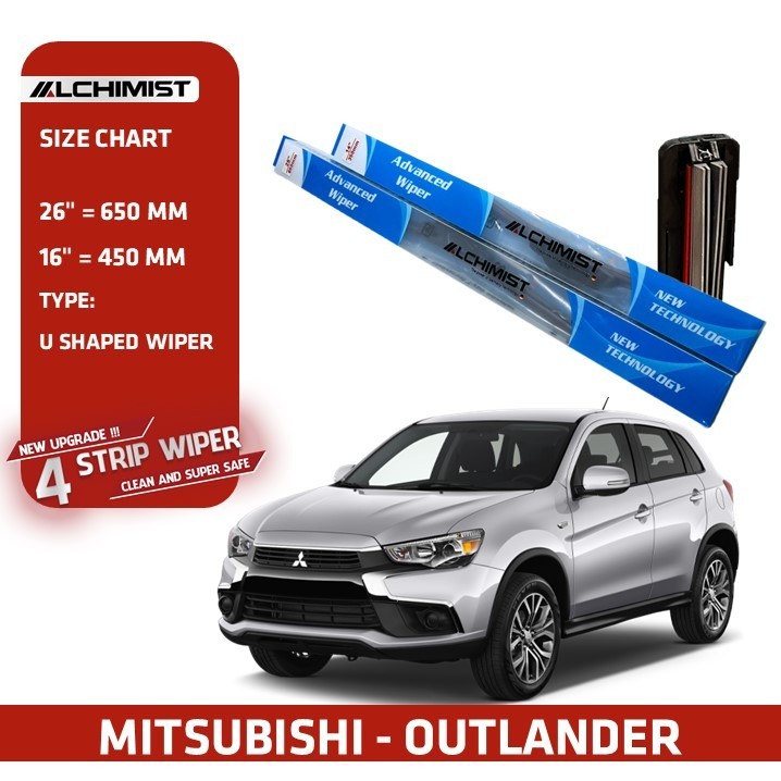 Gạt Mưa Ô tô Mitsubishi Loại Silicon 4 Lưỡi Cao Cấp, cần gạt nước Thiết Kế Thông Minh, Gạt Êm Và Sạch Hơn CHO XE HƠI