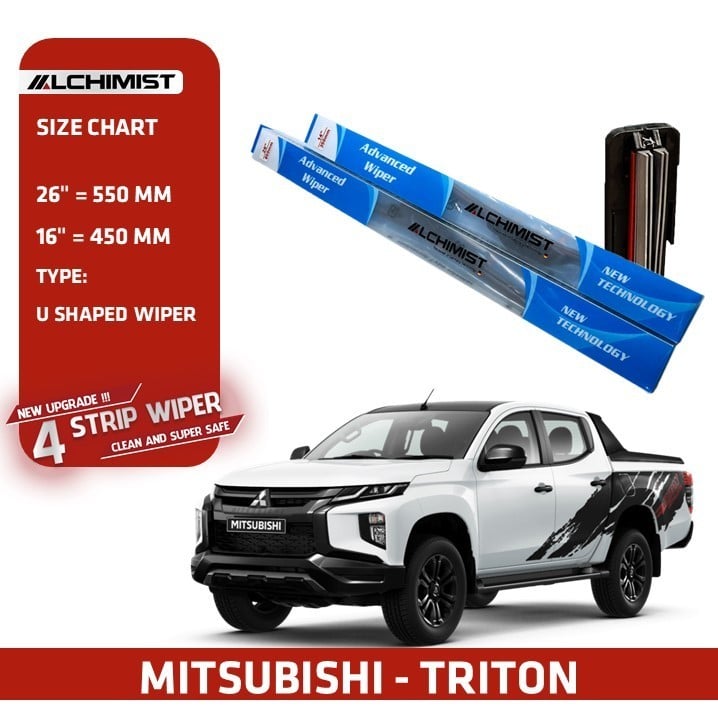Gạt Mưa Ô tô Mitsubishi Loại Silicon 4 Lưỡi Cao Cấp, cần gạt nước Thiết Kế Thông Minh, Gạt Êm Và Sạch Hơn CHO XE HƠI