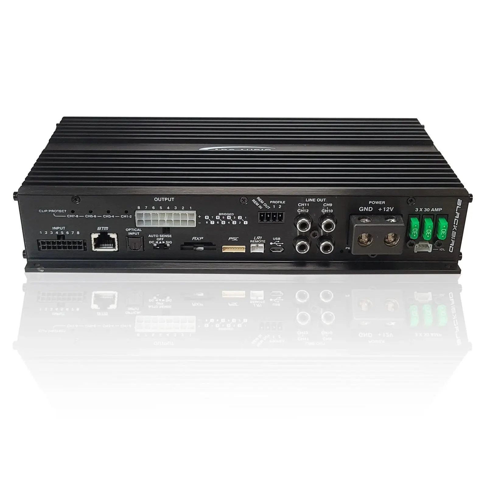Arc Audio DSP Amplifiers | Blackbird - Eight Channel Car Audio Amplifier / Processor.