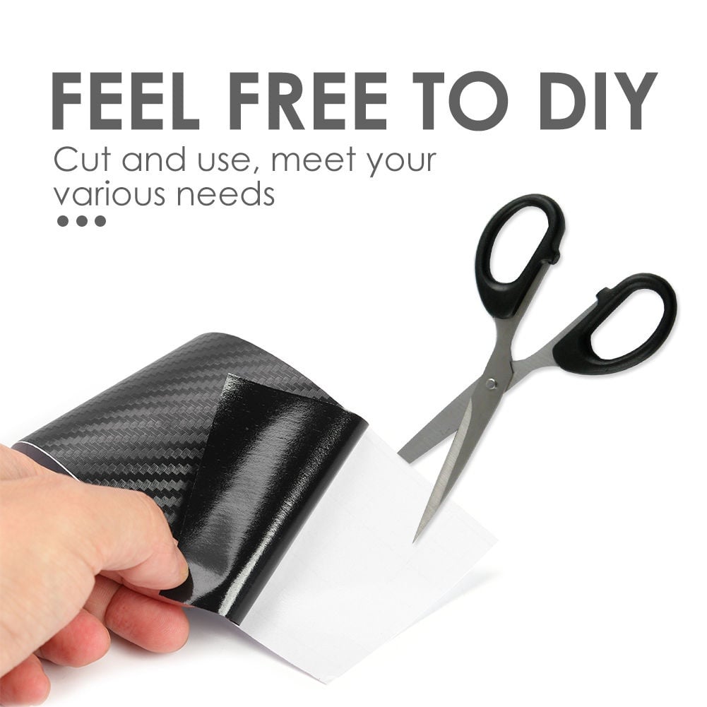 Decal Carbon Bảo Vệ Ô tô Miếng Dán Chống Trầy, Ốp chân Gắn Cửa Bảo Vệ chống Bước Trang Trí Xe Ô Tô Băng Fiber 3D