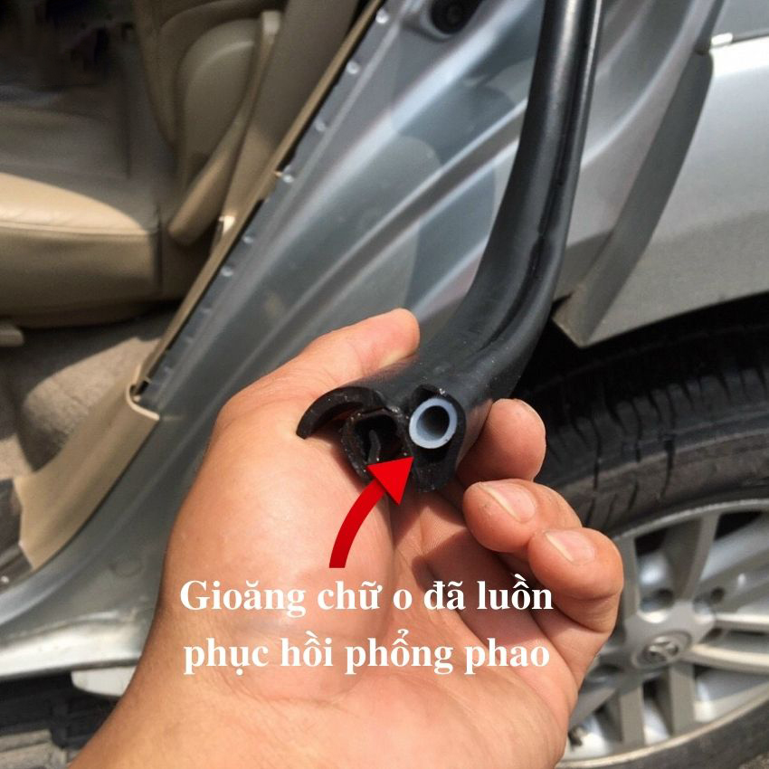 7 mét gioăng luồn cho 2 cánh cửa ô tô chất liệu silicon phục hồi gioăng nguyên bản bị xẹp, nâng cao cách âm, chống ồn