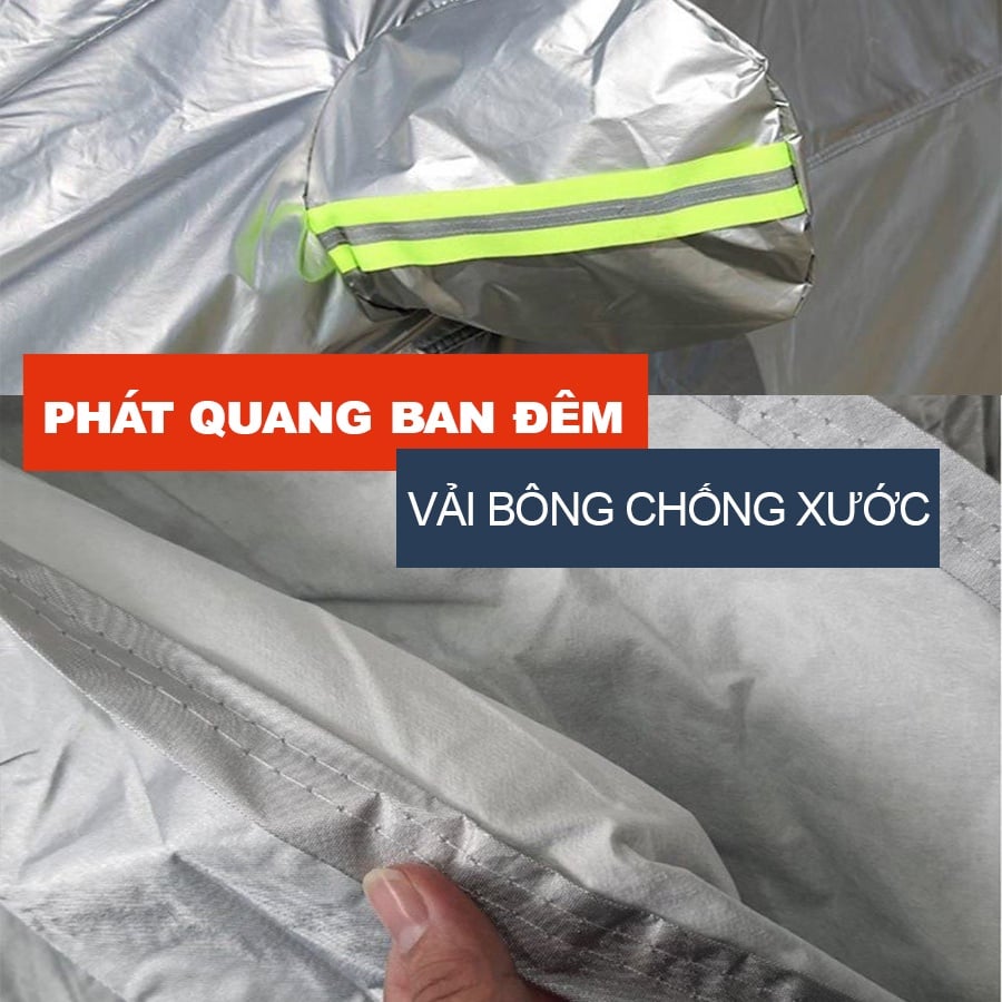Bạt phủ xe cao cấp 3 lớp chống xước, chống nắng, chống cháy cho ô tô