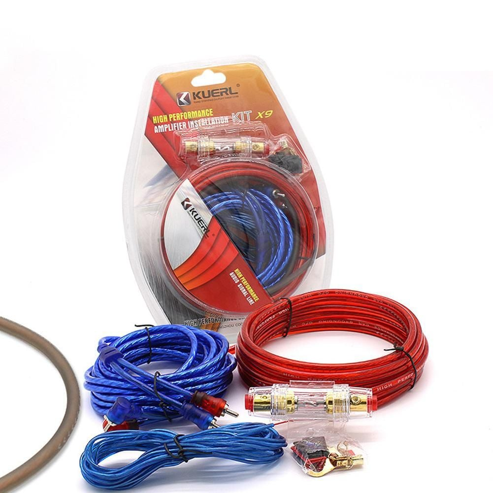 Bộ dây nguồn + dây tín hiệu lắp ampli ô tô 8AWG