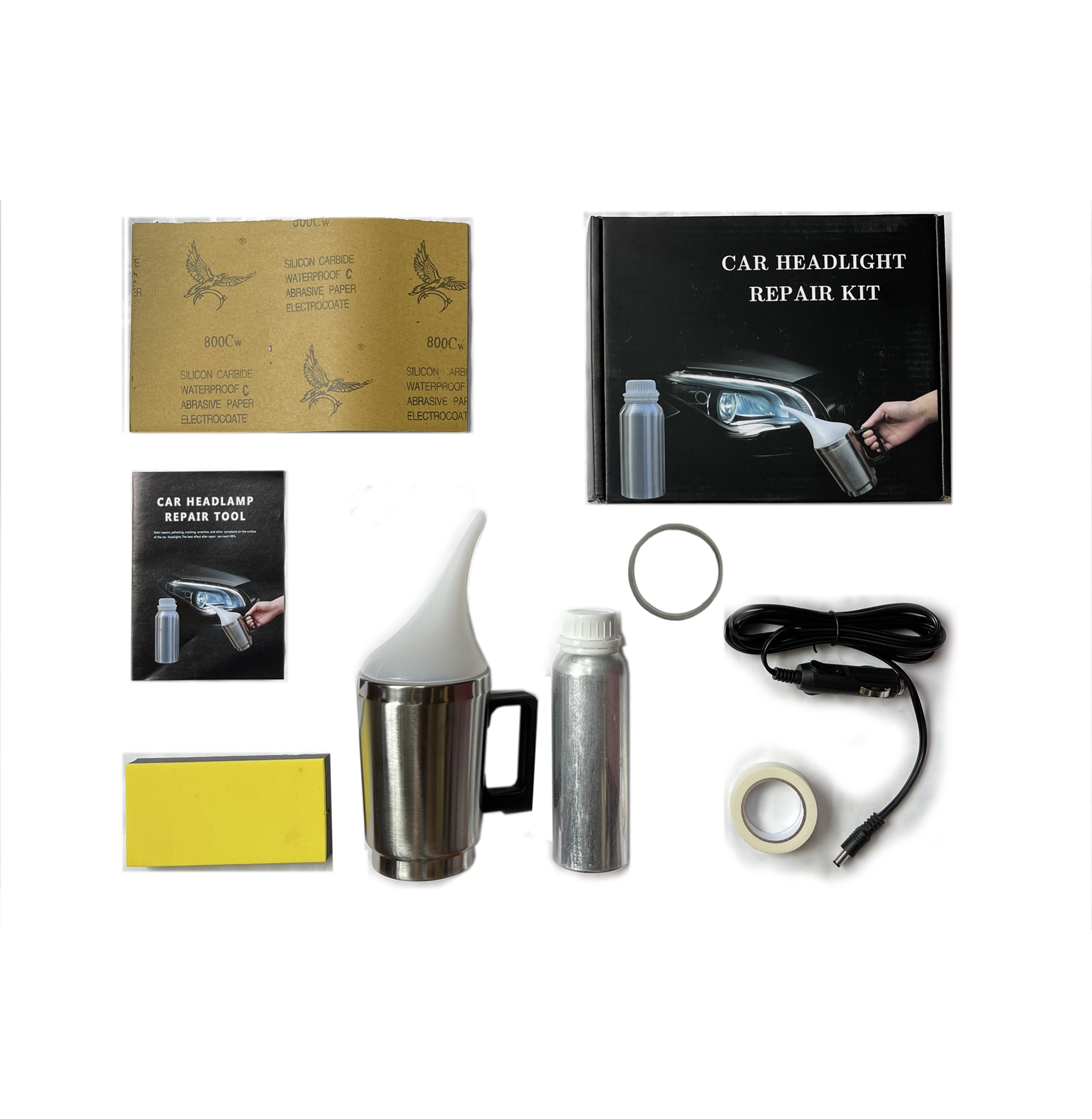 Bộ Sản Phẩm Tân Trang Đèn Pha ô tô, Chất Lỏng Sửa Chữa Làm Mới Nhựa Trong Mica Đèn Pha Xe Hơi Nội thất ô tô