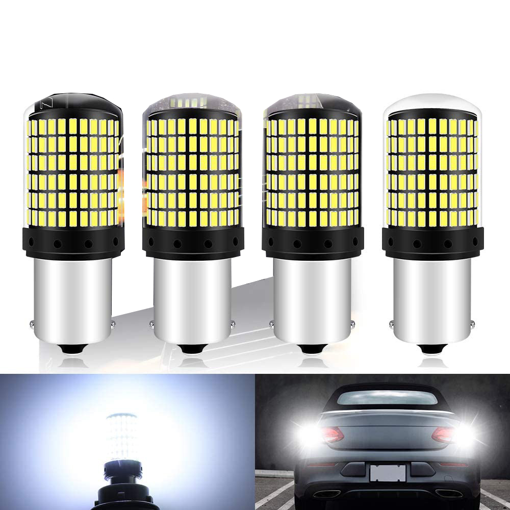 Bộ 2 Đèn LED Tín Hiệu Cho Xe Hơi 144 mắt Led ánh sáng trắng Cho Xe Hơi nhiều mã 1156, 1157 loại 150 độ và 180 độ, T20, T25