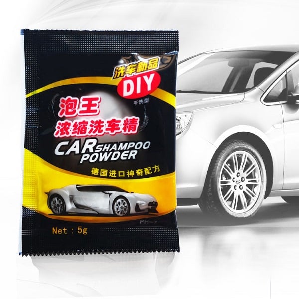 Bột Rửa Xe Không Chạm Car Shampoo DIY 5 Gram Công thức tạo bọt Bubble King Gói rửa ô tô cao cấp