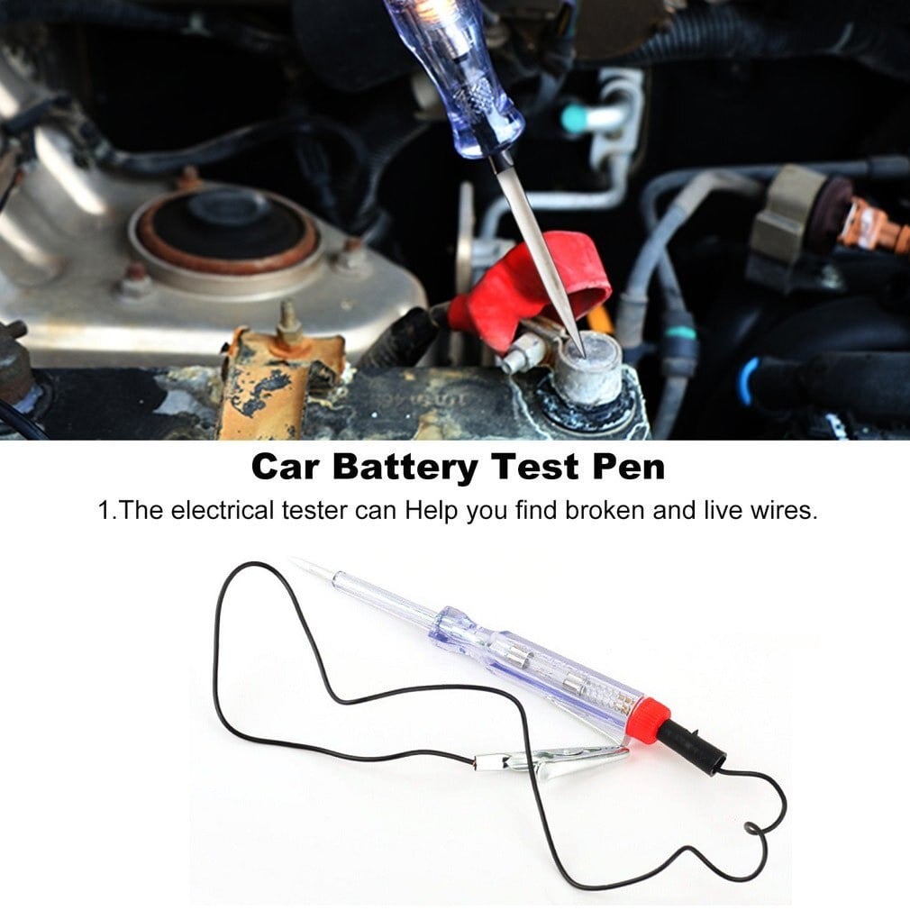 Bút Đo Điện Cầu Trì, Tua Vít/ Bút Rà Thử Điện Trong Suốt 6V-12V-24V Cầu Chì Cho Xe Ôtô, Xe Máy