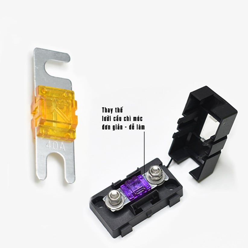 Cầu Chì Tổng Bắt Vít Ngang, Cầu Trì, Cầu chì móc cho ô tô, Cầu chì độ loa sub xe hơi, Cầu chì AFS Mạ Niken cao cấp