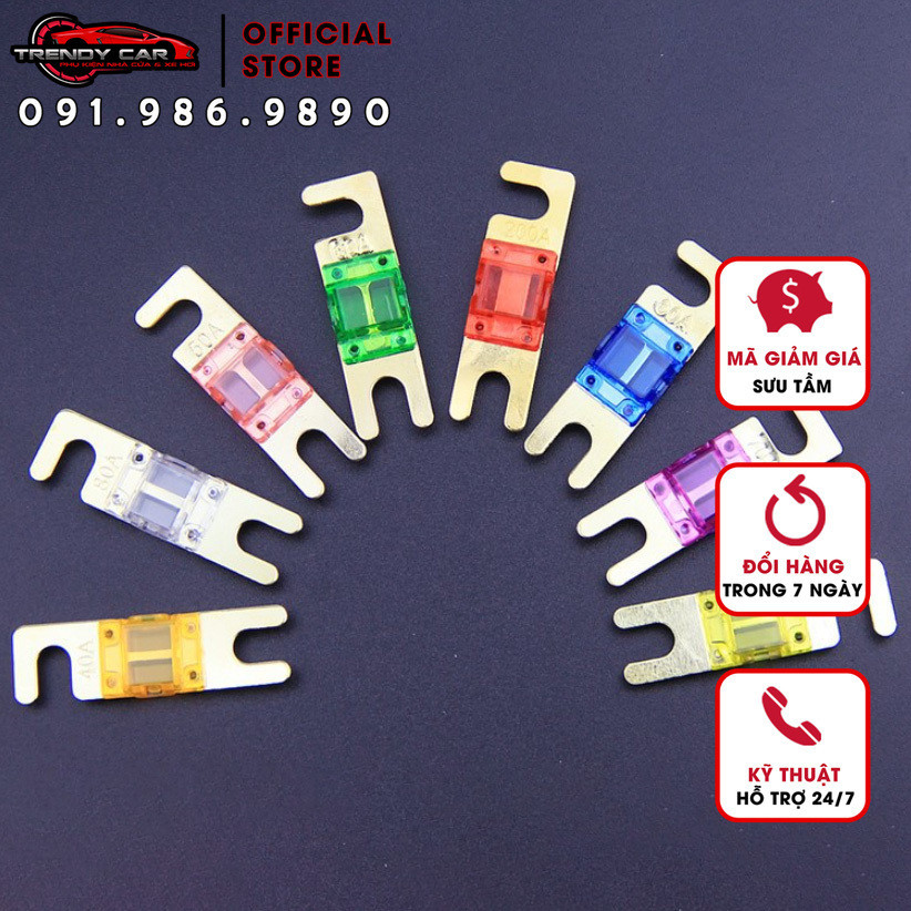 Cầu Chì Tổng Bắt Vít Ngang, Cầu Trì, Cầu chì móc cho ô tô, Cầu chì độ loa sub xe hơi, Cầu chì AFS Mạ Niken cao cấp