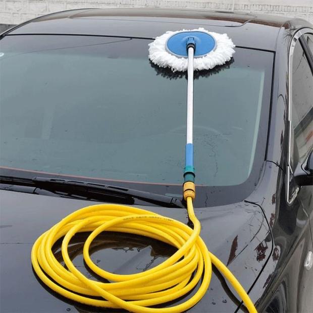 Chổi rửa xe ô tô 2 trong 1 kèm vòi nước đa năng tiện lợi hàng tốt bền bỉ tạo bọt, cây lau xe xịt nước