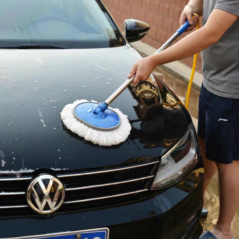 Chổi rửa xe ô tô 2 trong 1 kèm vòi nước đa năng tiện lợi hàng tốt bền bỉ tạo bọt, cây lau xe xịt nước