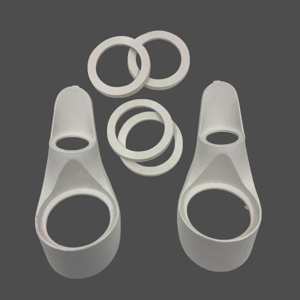 Dưỡng loa độ cột A gắn loa mid trung 10cm , treble 6cm chất liệu nhựa ABS trắng giá đỡ loa cột A cho loa Tweeter - Phụ kiện loa