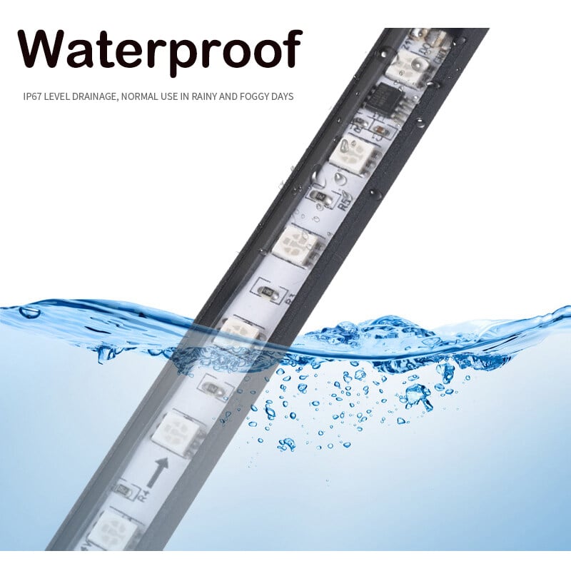 Dải Led 1.5m/2m Trang Trí Xe Tải Streamer Thanh Ánh Sáng Nhấp Nháy dòng Chảy Dải Ánh Sáng 24V Xe Ô Tô Xe Tải Đèn Chỉ Báo Ánh Sáng RGB