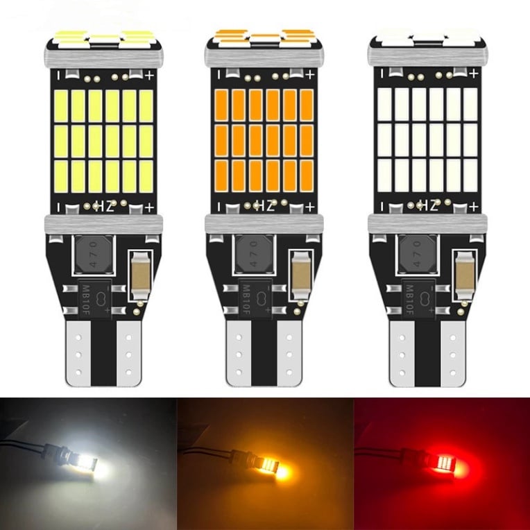 Đèn LED xi nhan ô tô T15 Bóng Đèn LED Lùi Xe Siêu Sáng T15 W16W 921 45 SMD 4014  cho ô-tô xe máy