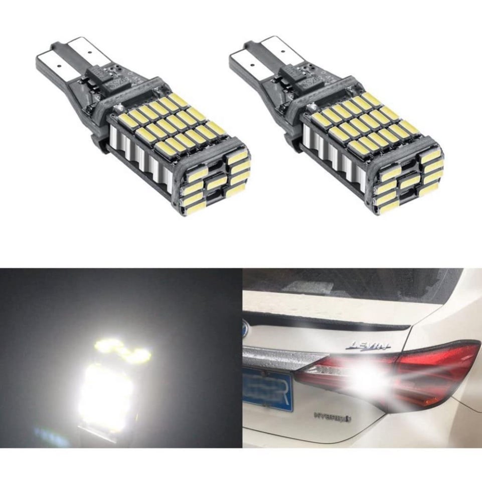 Đèn LED xi nhan ô tô T15 Bóng Đèn LED Lùi Xe Siêu Sáng T15 W16W 921 45 SMD 4014  cho ô-tô xe máy