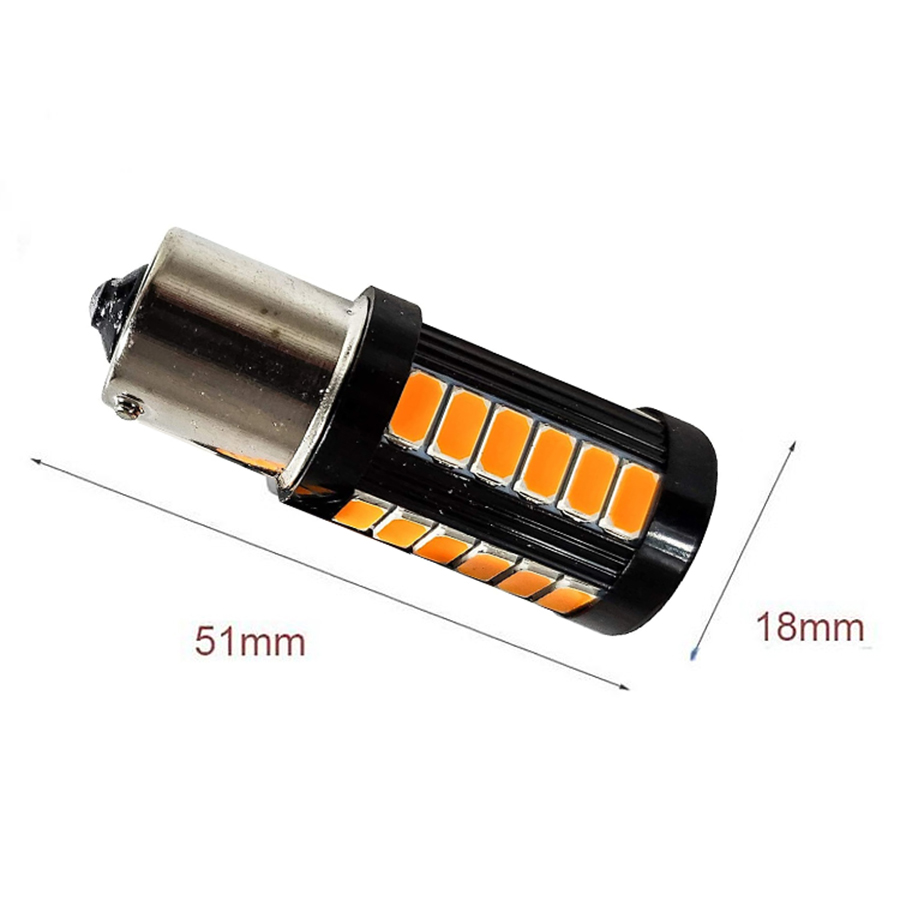 Bộ 2 Đèn LED Tín Hiệu Cho Xe Hơi 33 mắt Led ánh sáng trắng, đỏ, vàng mã 1156, 1157 loại 150 độ và 180 độ, T20, T25