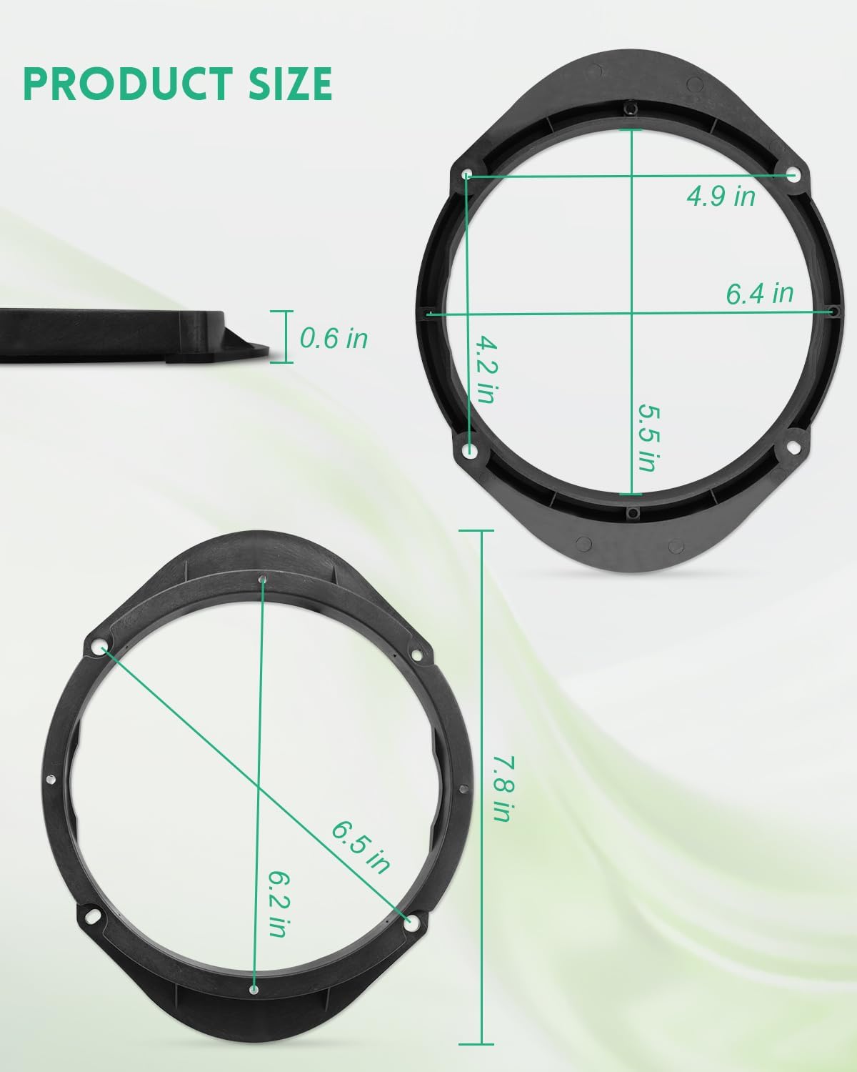 Dưỡng loa Mazda, đế loa cánh ô tô cho ô tô vòng đệm đế dưỡng loa cánh size 6.5inch - 160mm