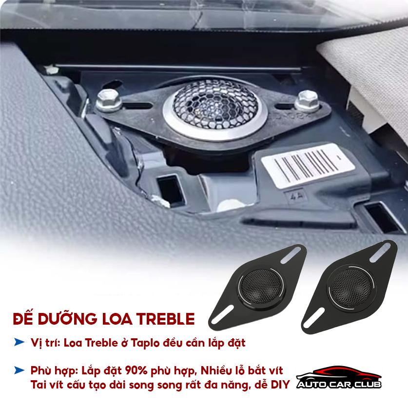 Dưỡng Loa Treble Đa Năng - Đế Loa Màu Đen (Nhựa PVC Cao Cấp) độ loa ô tô hoặc nhà cửa tiện dụng