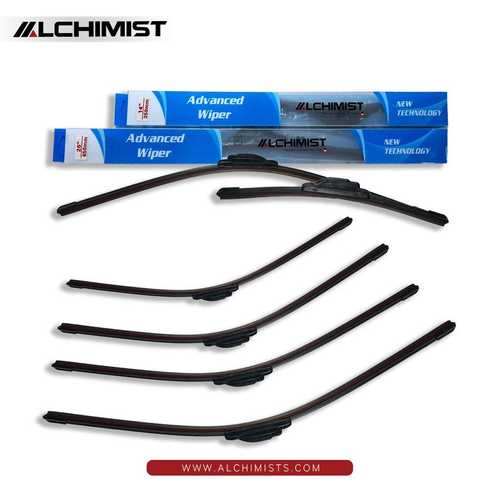 Gạt Mưa Ô Tô Xương Mềm WIPER BLADE 4 Lưỡi Silicon cần gạt nước Cao Cấp Cần Gạt Nước Mưa Xe Ô Tô Siêu Sạch chống ồn cỡ 14 đến 26 Inch