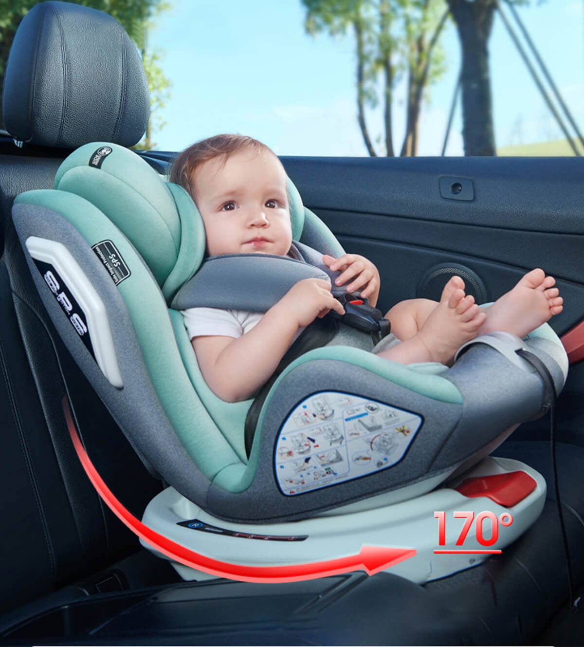 Ghế ngồi ôtô cho bé Ghế Xoay 360 độ An toàn đồng hành cùng bé mọi nẻo đường tiêu chuẩn Isofix & Latch cho bé từ 0 - 12 tuổi