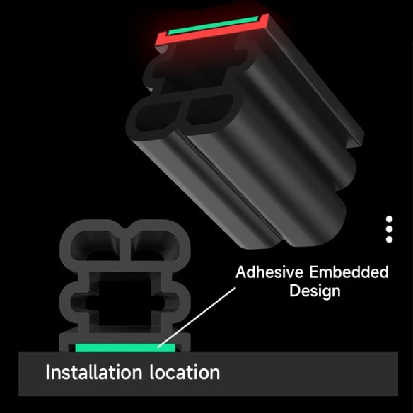 Gioăng Cao Su Hai Lớp Cách Âm Chống Nước Dán Cửa Xe Hơi, Mui Xe Cách âm chống bụi chống ồn Ô tô SUV, Xe tải, 16 chỗ