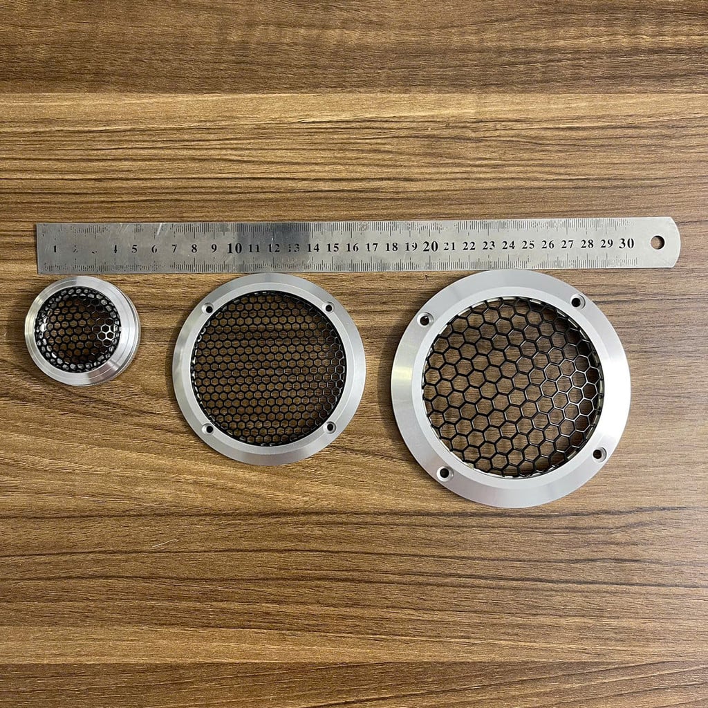 Màng Loa dưỡng loa mặt ngoài Treble Ê Căng Loa - Kích Thước 1.5 Inch, 3.5 Inch và 4 Inch Chất Liệu Nhôm Ánh Bạc, Sơn Tĩnh Điện