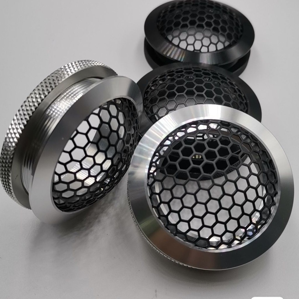 Màng Loa dưỡng loa mặt ngoài Treble Ê Căng Loa - Kích Thước 1.5 Inch, 3.5 Inch và 4 Inch Chất Liệu Nhôm Ánh Bạc, Sơn Tĩnh Điện