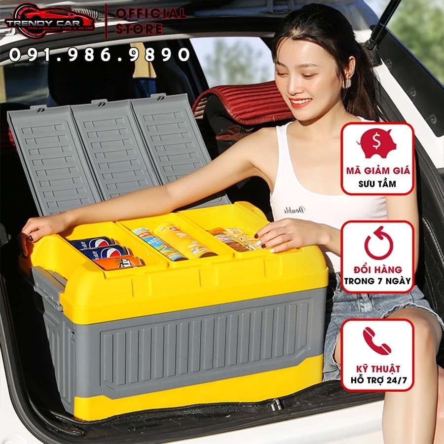 Thùng đựng đồ cốp xe ô tô xe hơi - Thùng đựng đồ ô tô gấp gọn đa năng dung tích 35L, 55L và 75L đa năng cho gia đình