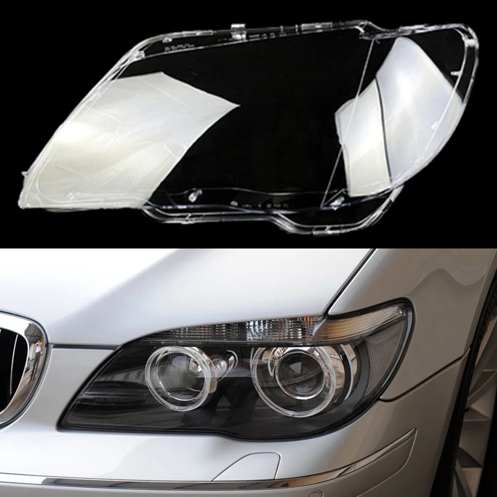 Vỏ Đèn Pha BMW 7 Series, Mặt mica bảo vệ phía Trước  Đèn Pha Trong Suốt dành Cho E65 E66 2005-2006-2007-2008