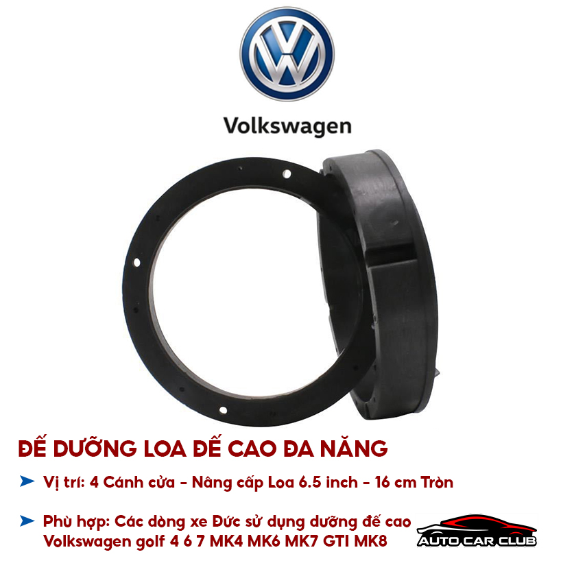 Vòng đệm đế dưỡng loa size 6.5inch ~ 160mm phụ kiện độ loa cánh xe hơi, mặt dưỡng cho xe, đệm vành loa đế cao - Phụ kiện loa