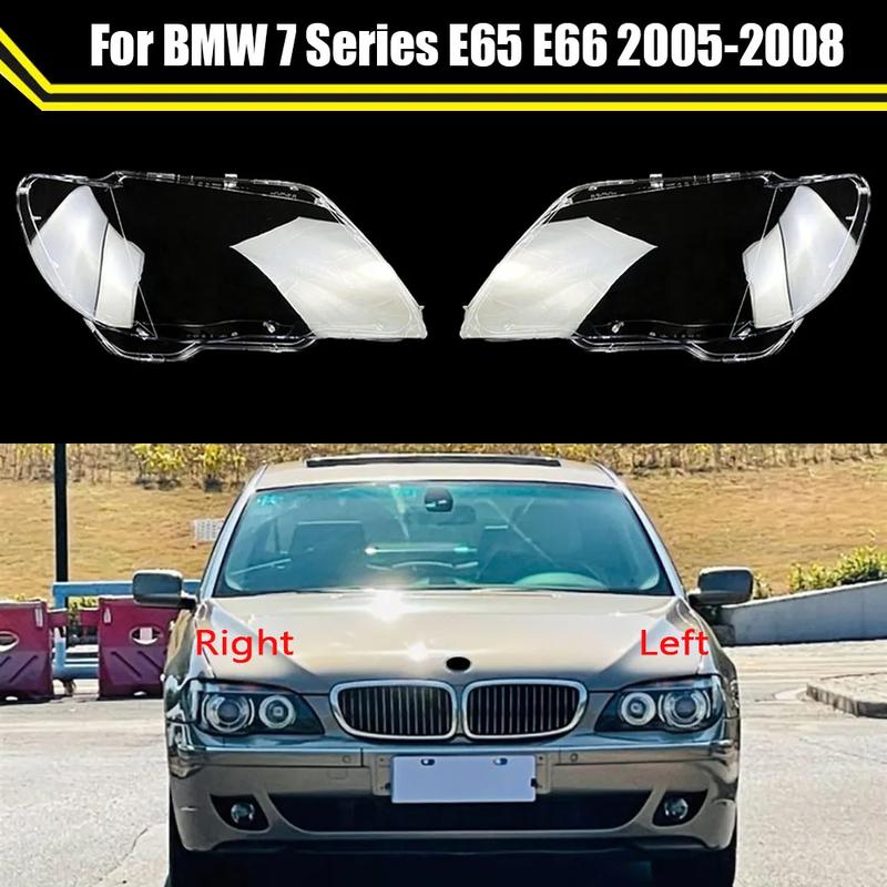 Vỏ Đèn Pha BMW 7 Series  E65 E66 2005-2006-2007-2008, Vỏ Đèn Pha Trước, Tấm Che Đèn Pha Trong Suốt, Đèn, Mũ Xe,Ống Kính Che Dành Cho E65 E66 2005-2006-2007-2008