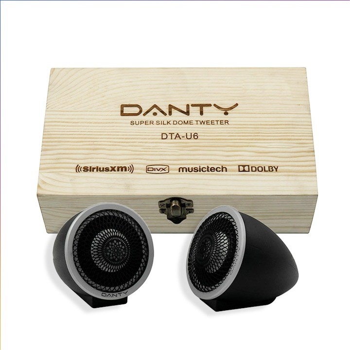 Loa Treble Danty DTA-U6 - Cao Cấp đựng trong hộp gỗ viền kim loại hoa văn phong cách Western