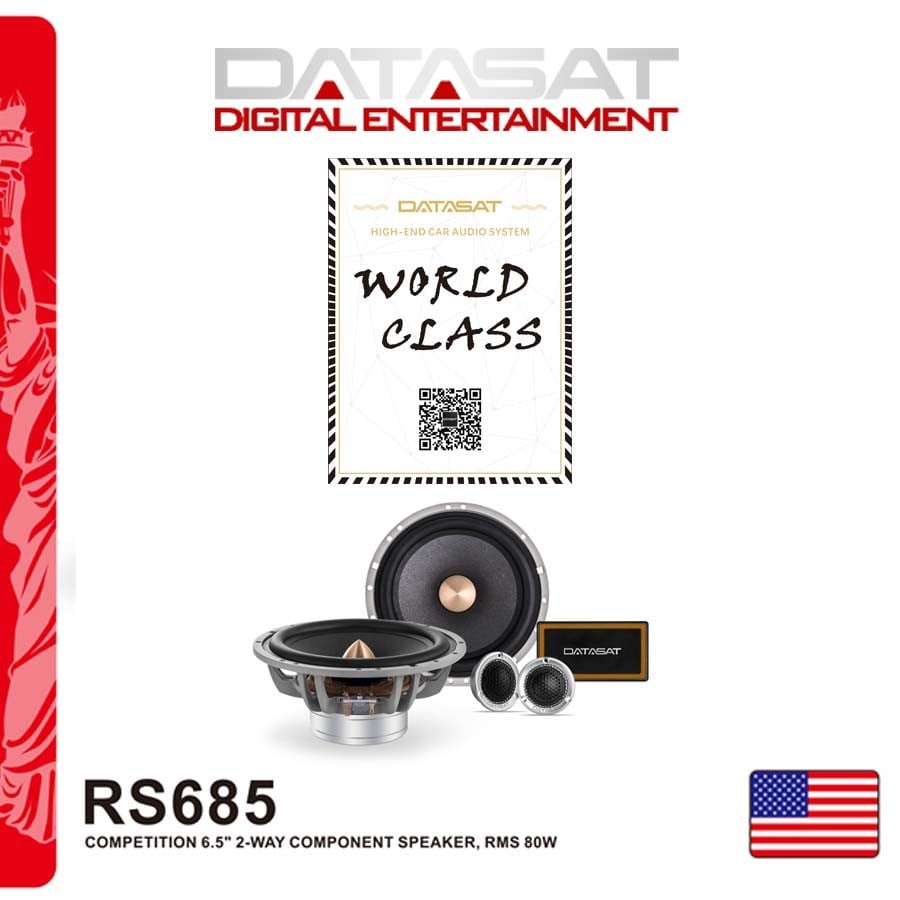 Loa cánh  phân tần 2 way  cho ô tô -  Loa DATASAT 2 way RS 685 chất lượng âm thanh từ Mỹ đẳng cấp cao