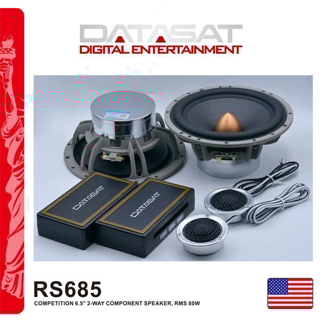 Loa cánh  phân tần 2 way  cho ô tô -  Loa DATASAT 2 way RS 685 chất lượng âm thanh từ Mỹ đẳng cấp cao