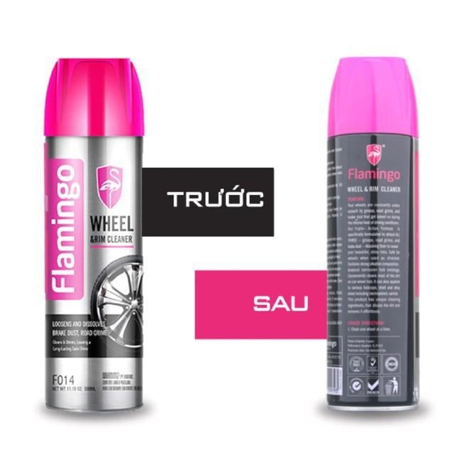 Bình Xịt Vệ Sinh Lazang - Mâm Xe Wheel & Rim Cleaner Bình vệ sinh tẩy ố la zăng, mâm vành xe Flamingo F014